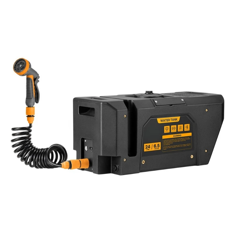 

Quick Charge Pressurized Portable Water Tank Battery Powered Outdoor Shower Kit For Camping And Hiking