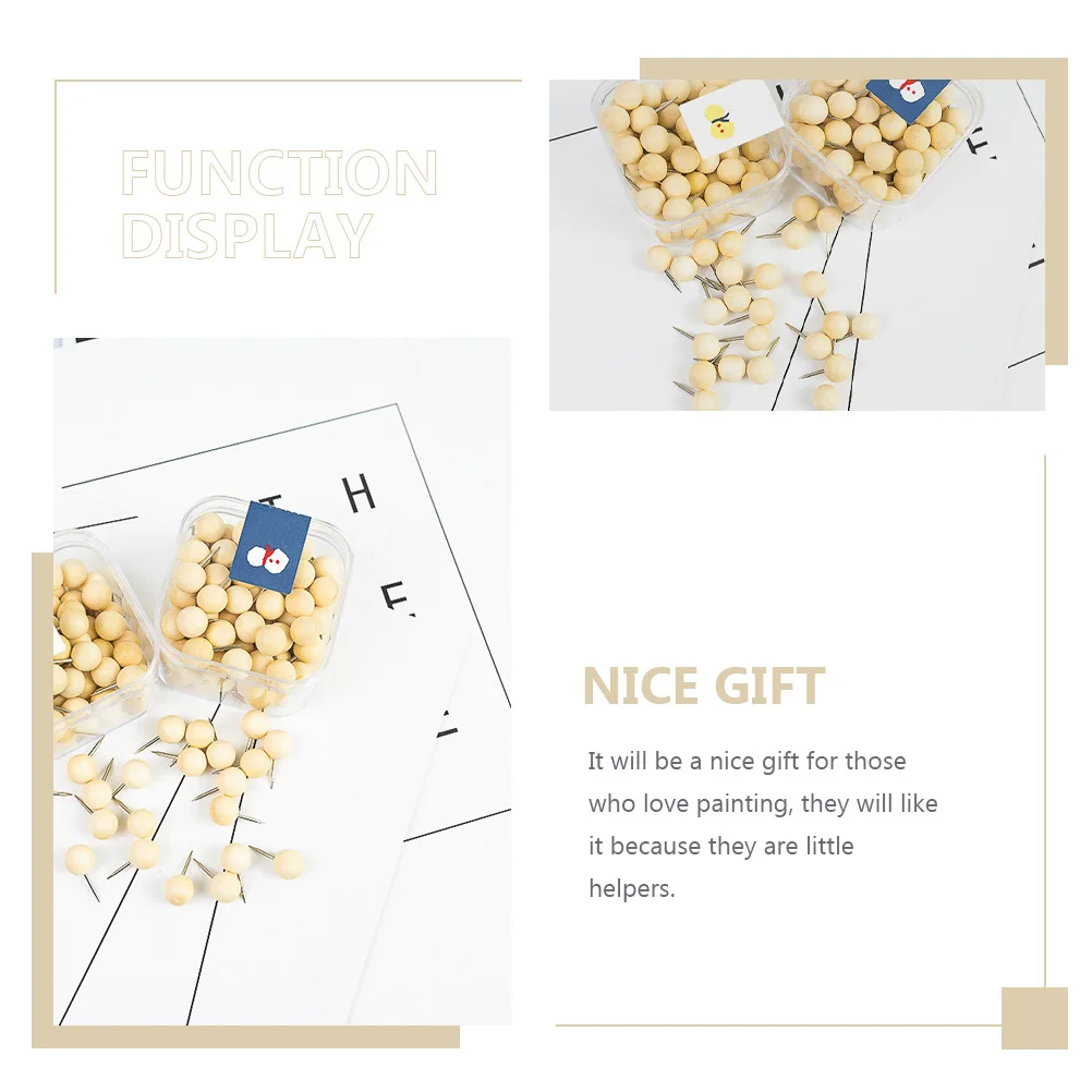 60pcs Cork Pins Multi-Function Push Pin For Poster Map Board Thumbtacks Household Office Supply Portable Tacks