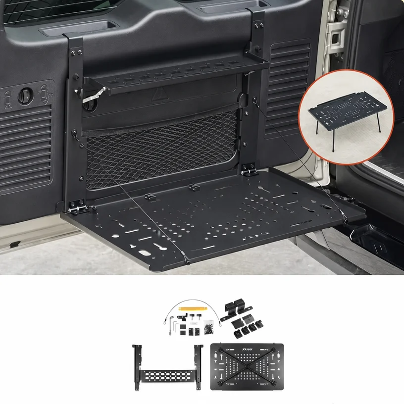 Custom For Equation Leopard 8 The Folding Aluminum Tabletop Rear Door Storage Rack For Extending The Trunk Storage Space