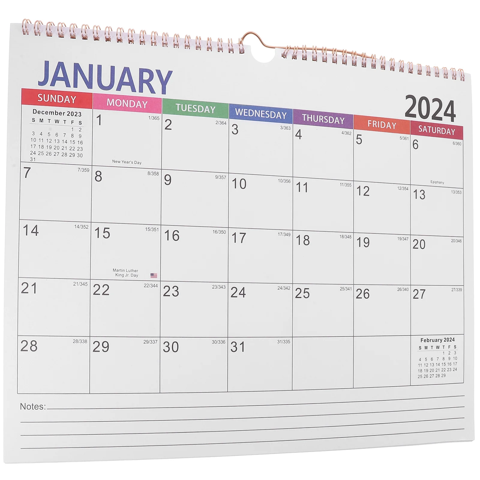 

2024 English Wall Calendar Planner International Holiday Desktop Monthly Hanging 23 25 Sturdy Year Long