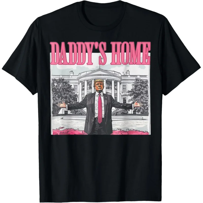 

Trump 2024 Take America Back Daddy's Home Trump Pink 2024 T-Shirt