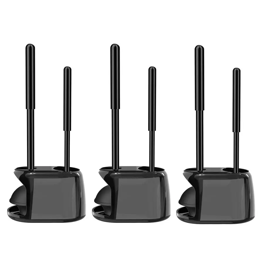 

Toilet Brush and Plunger Set, 3 Pack Toilet Plungers for Bathroom with Holder Heavy Duty Toilet Bowl Brush and Holder Hidden for