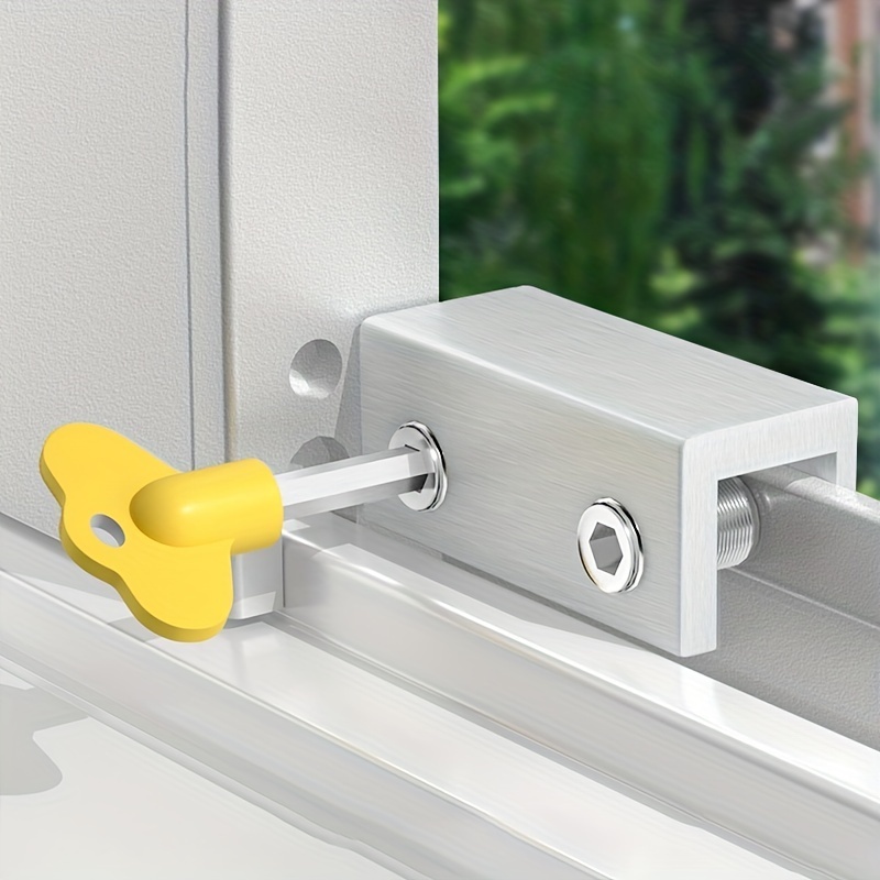  Door and Window Limiters, No-drilling Children's Window Locks, Aluminum Alloy Door and Window Locks, Safety Locks, Window Clips 