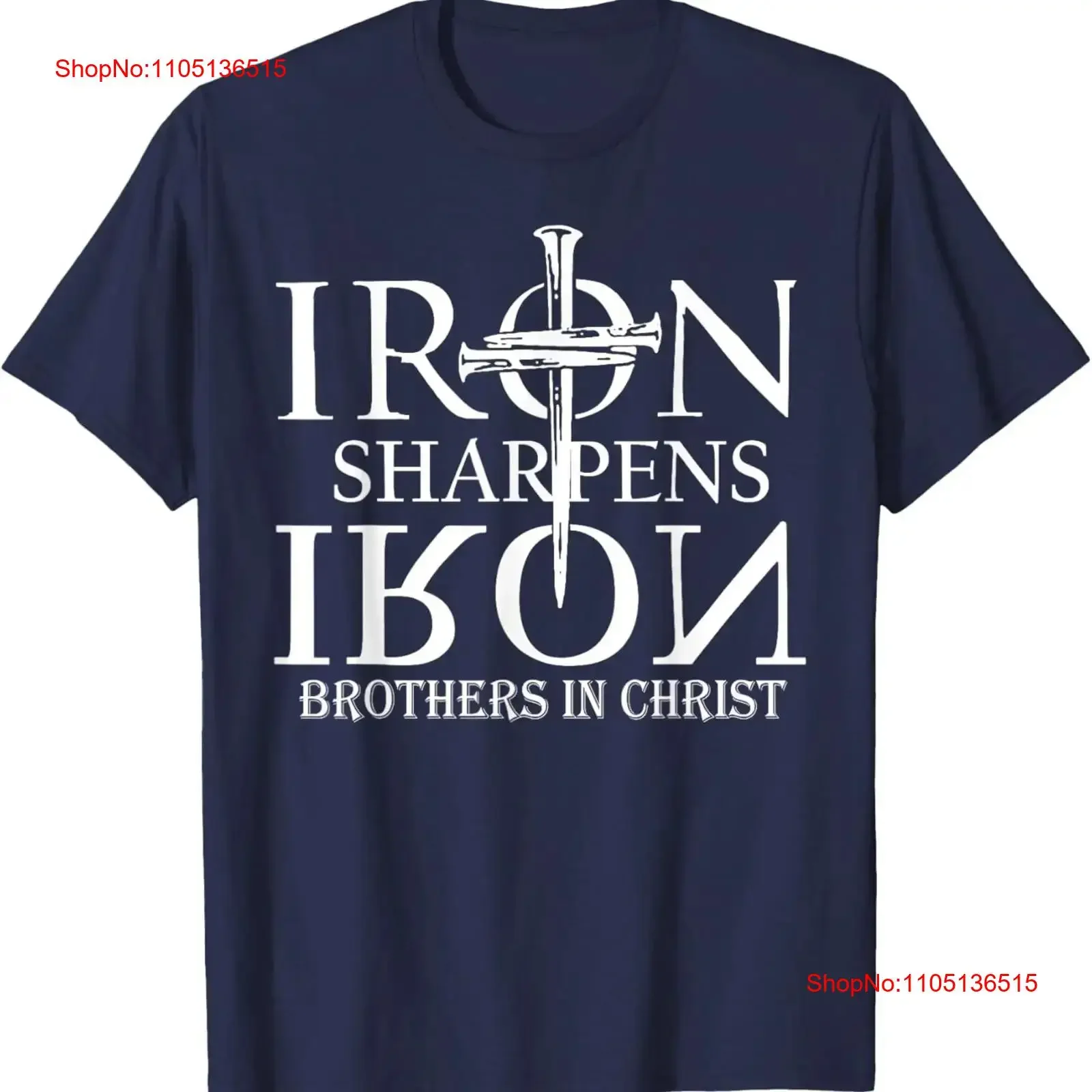 Iron Sharpens Brothers In Christ T Shirt  vintage Washed streetwear Breathable graphic Slightly Comfortable designer clothes