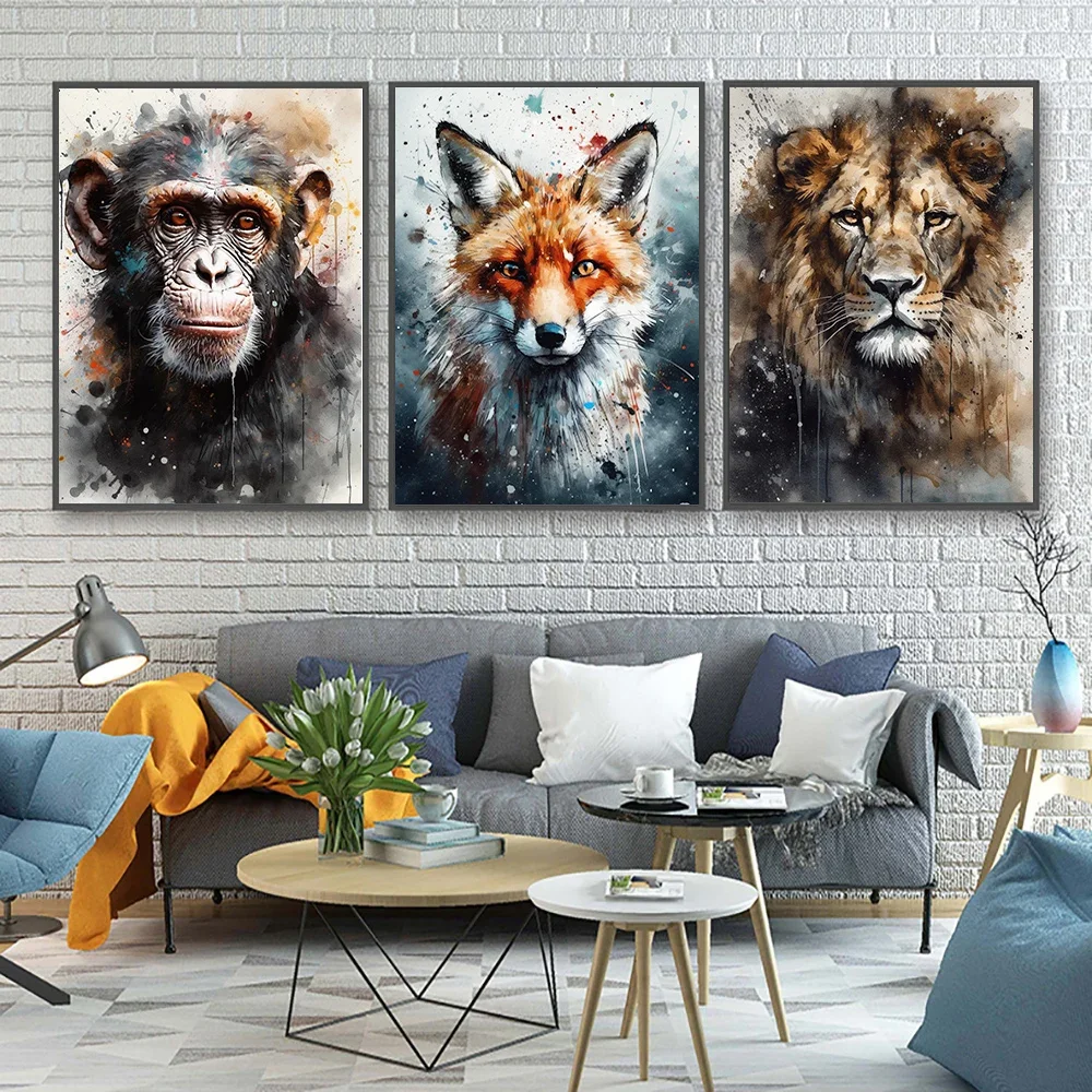 Black and White Animal Diamond Painting Horse Ox Fox Lion Diamond Embroidery Mosaic Cross Stitch Home Bedroom Decoration Gift