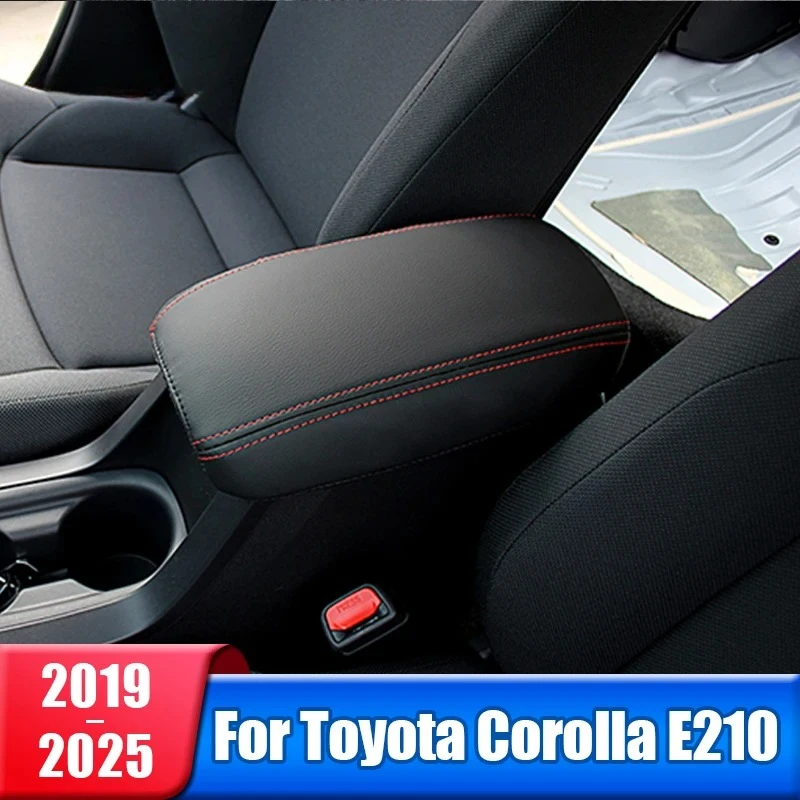 Car Center Console Armrest Box Cover For Toyota Corolla 2014-2018 2019 2020 2021 2022 2023 Hybrid Leather Case Accessories
