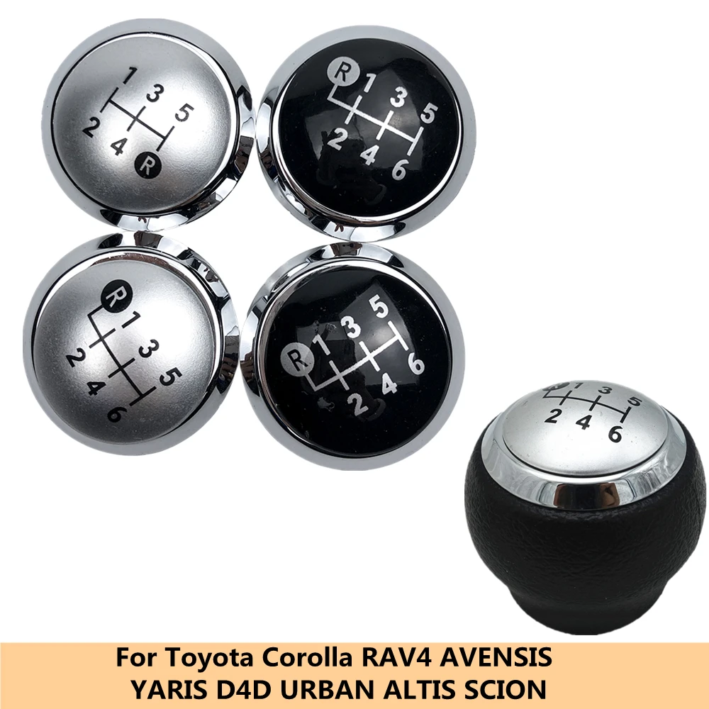 5/6 Speed Manual Gear Shift Knob Lever Stick Cap Cover For TOYOTA COROLLA RAV4 AVENSIS YARIS D4D URBAN CRUISER ALTIS SCION TC