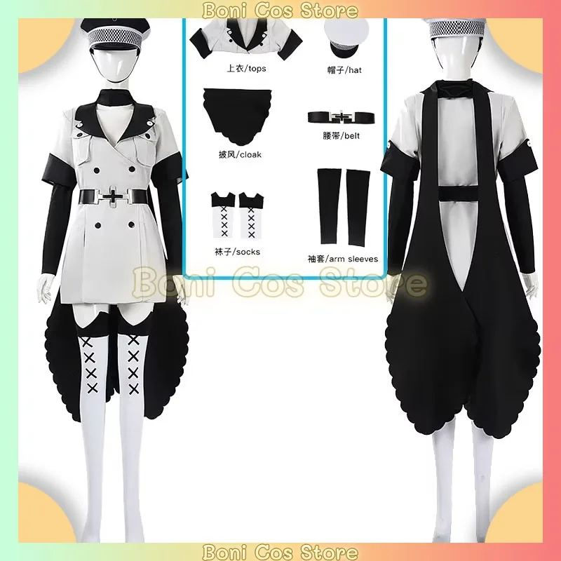Esdeath Akame Ga Kill Cosplay Costume Hat Socks Wig Full Set Empire General Women For Halloween Carnival And Stage Performance