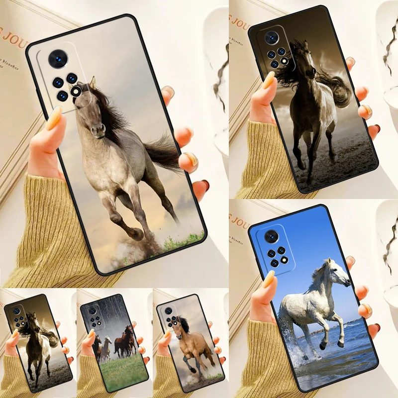 Galloping Horse Case For Samsung Galaxy S24 Plus S23 S20 S21FE Lite S22 Ultra Note 20 S8 S9 S10 Phone Coque