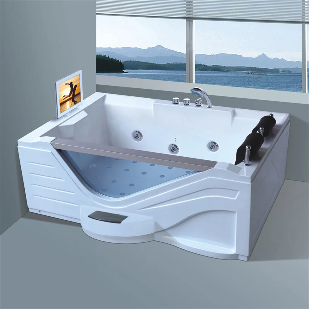 Picture 6: Factory Directly Whirlpool  Modern Acrylic Freestanding Massage Bathtub