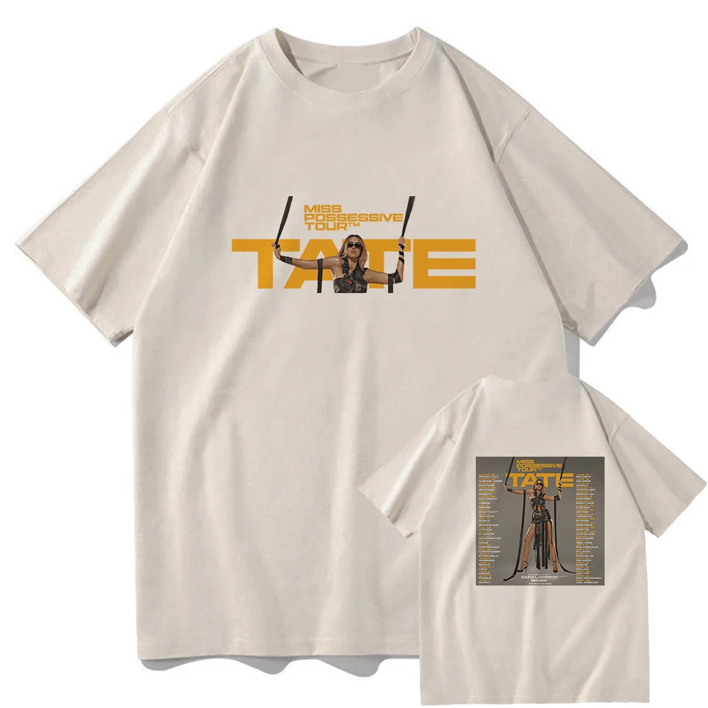 Tate McRae Miss Possessive tour 2025 Tshirts Men/women Clothing Anime Unisex Clothes Cotton Short Sleeve Graphic TShirt Vintage