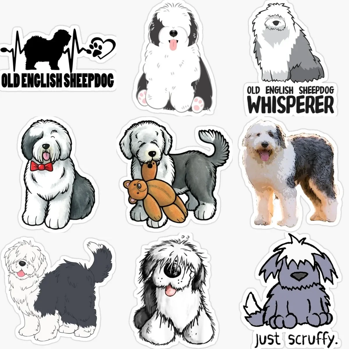

Catoonold English Sheepdog Sticker for Motor Bumper Laptop Car Window Wall Bicycle Van Glass Truck Decorate Decals Customizable