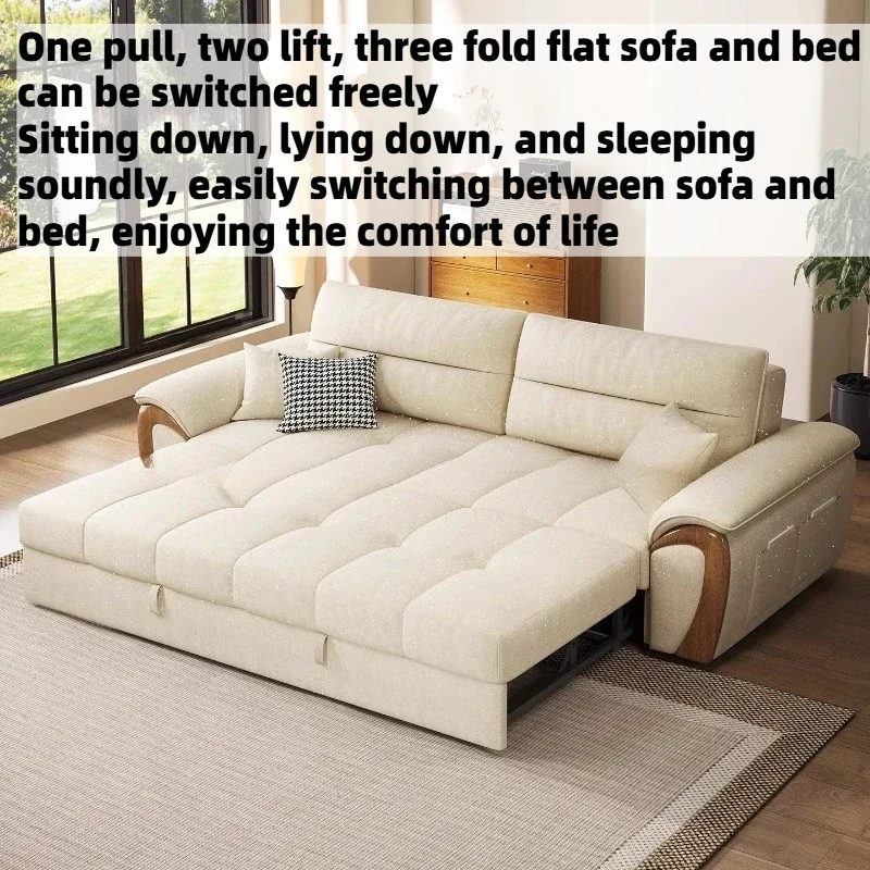 Verstellbares Ausziehbares Sofa Ausziehbarer Wohnzimmer-Sessel Lounge-Sofabett Heim-Relax-Sofa Geradlinige Moderne Schlafzimmermöbel