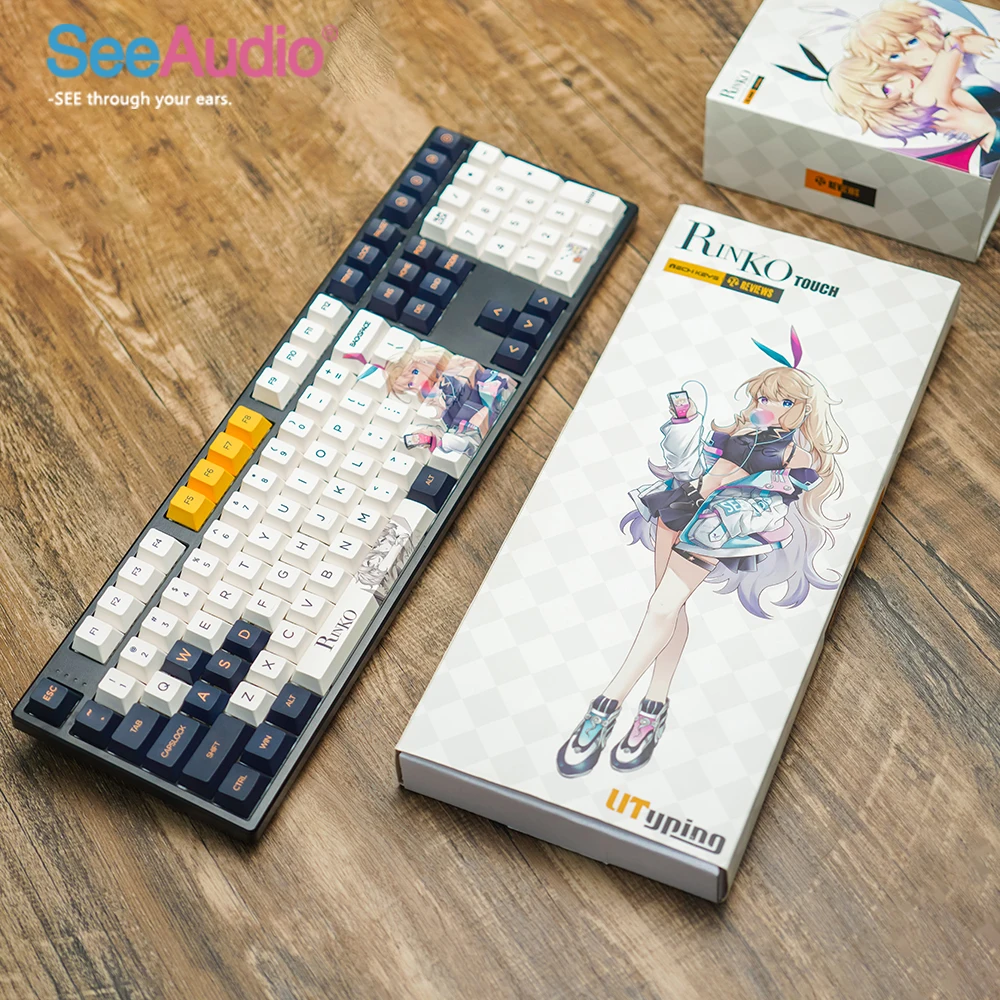 Imagem -03 - Seeaudio x z Revisão Rinko Toque Cereja Perfil Keycaps Settotal 156 Teclas Material de Construção Sublimada por Tintura de Alta Qualidade Pbt