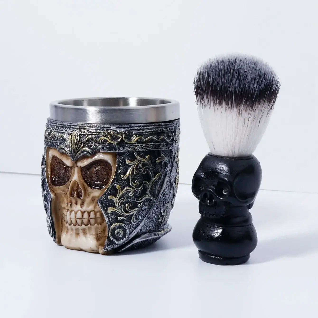 Skull Head Personalized Styling Set with Metal Hair Brush
