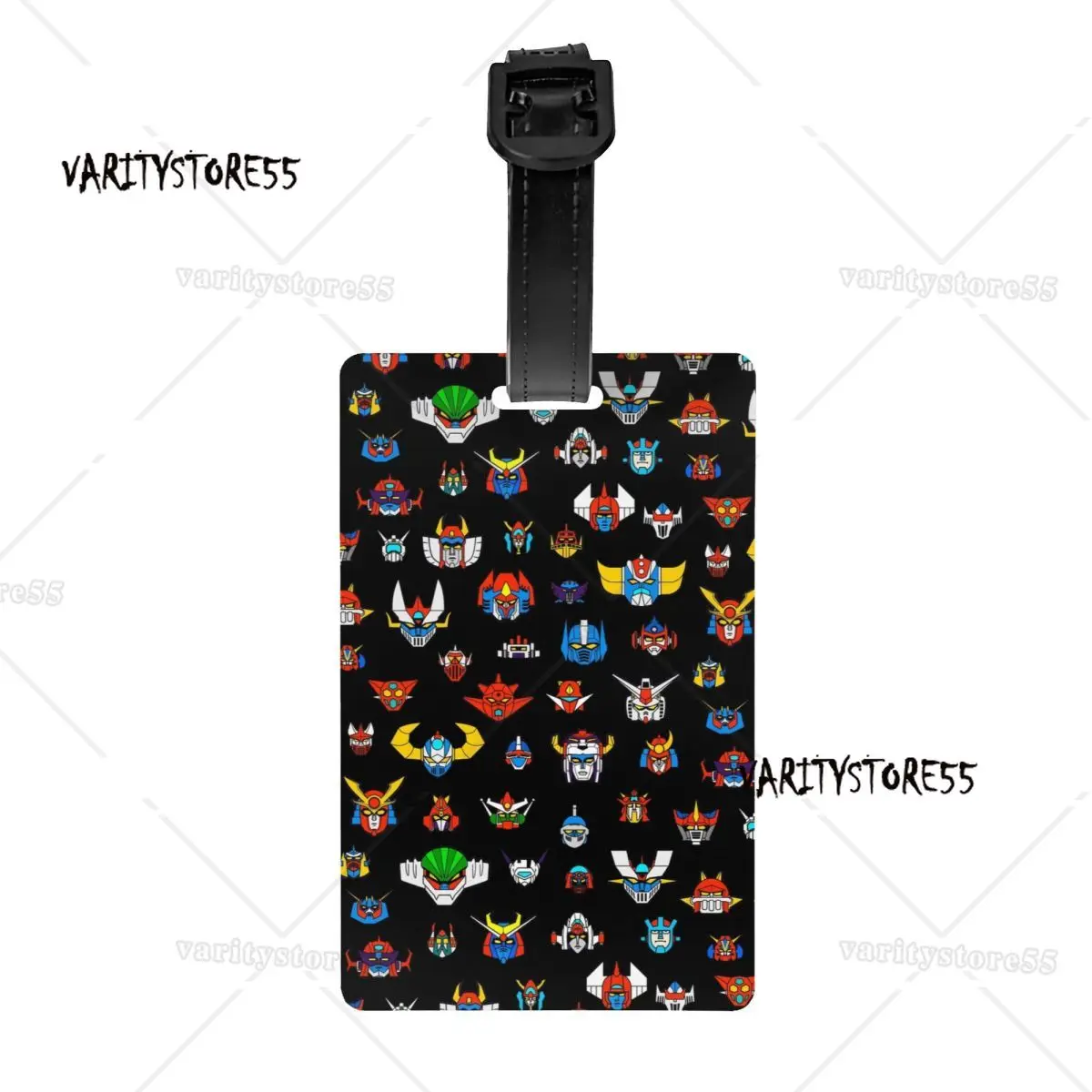 Custom Ufo Robot Logo Luggage Tag Goldorak Grendizer Mazinger Z Suitcase Baggage Privacy Cover ID Label