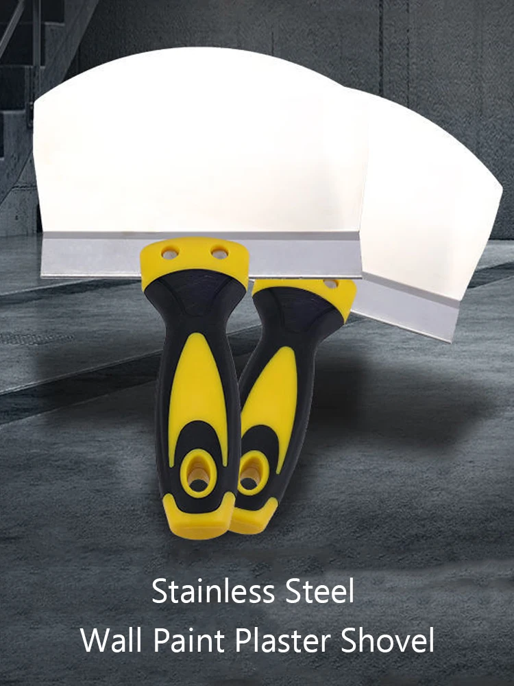 Stainless Steel Wall Paint Plaster Shovel Putty Knife Scraper Blade Paint Feeder Filling Spatula Construction Tools