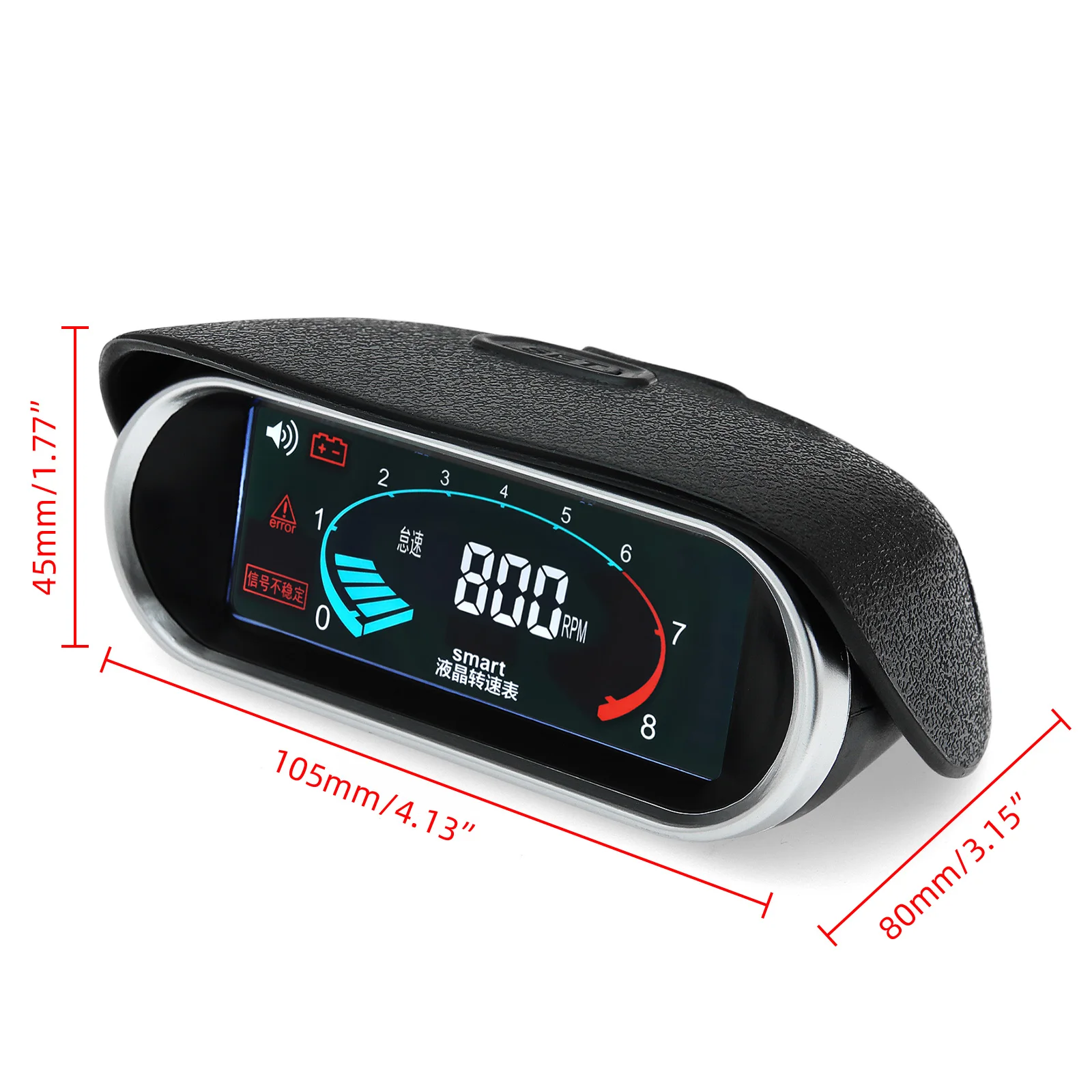 12V24V Universal Auto Car LCD Tachometer Digital Engine Tach RPM Gauge Car Motorcycle rpm Meter for Boat Diesel Motor Excavator view 6
