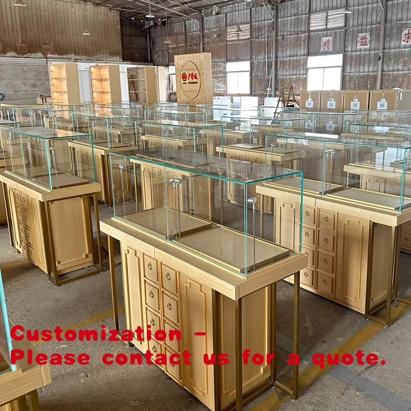 custom.LED Lighting Waterproof Tempered Glass Aluminum Stainless Steel Round Customized Jewelry Display Showcase