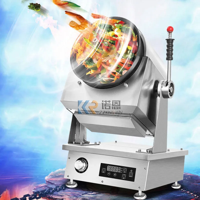 Large Commercial Cooking Machine Automatic Intelligent Stir Frying Machine Drum Frying Pan Kitchen Equipment