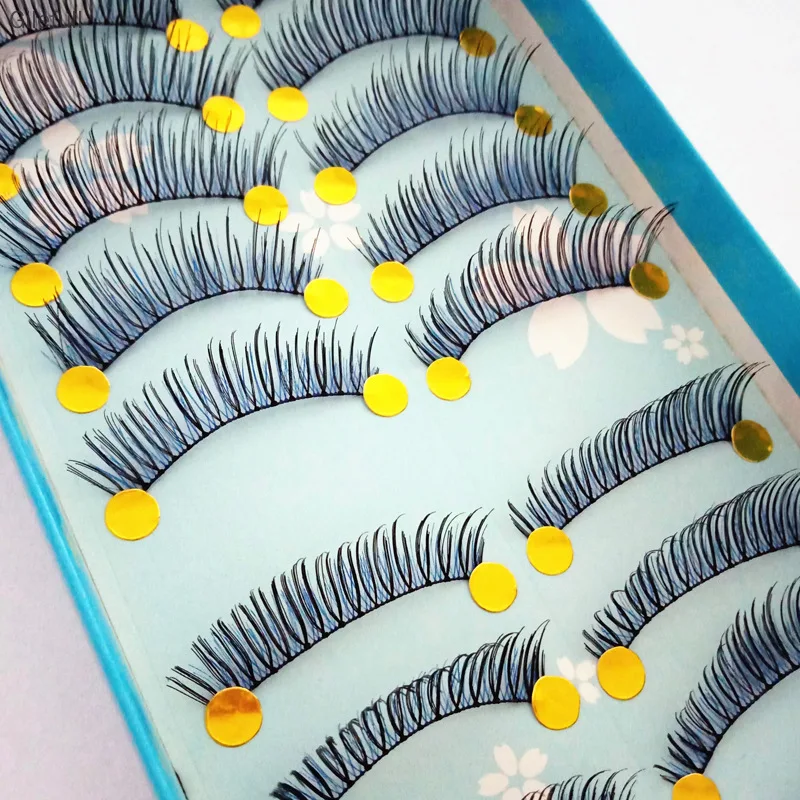 

50Pairs 3D Soft Faux Mink False Eyelashes Natural Messy Eyelash Crisscross Wispy Fluffy Lashes Extension Makeup tools