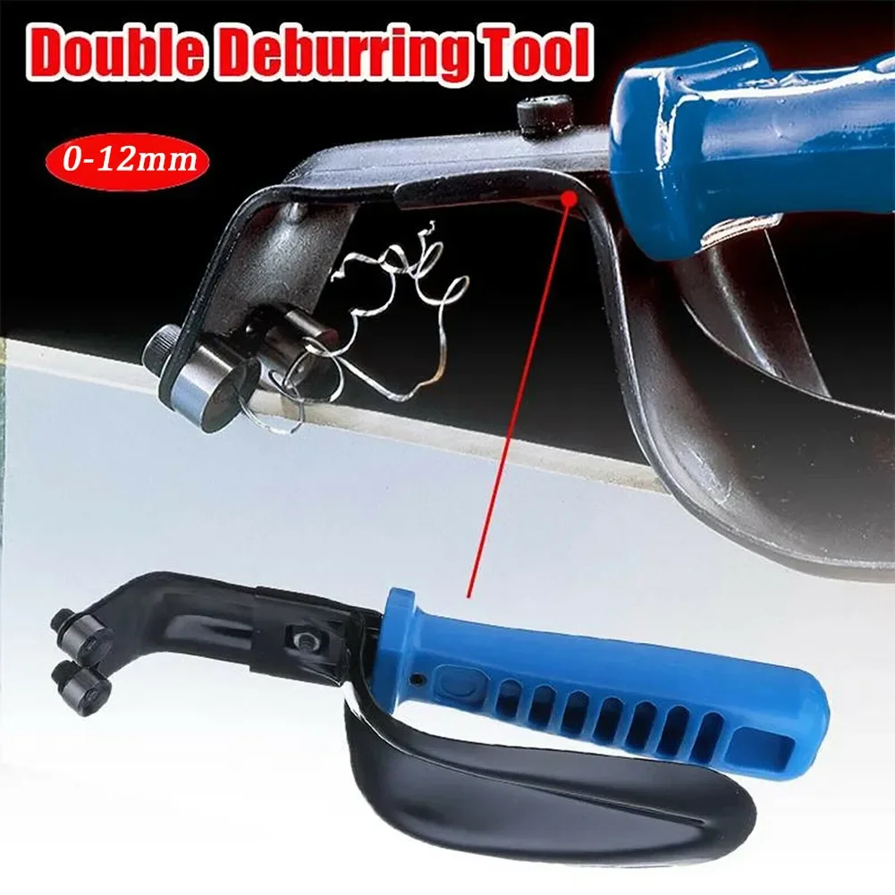 

Handheld Portable Double Sheet Metal Deburring Tool With Guard 1-12Mm Cutting Blades,Professional Burr Trimming Cutter Blades