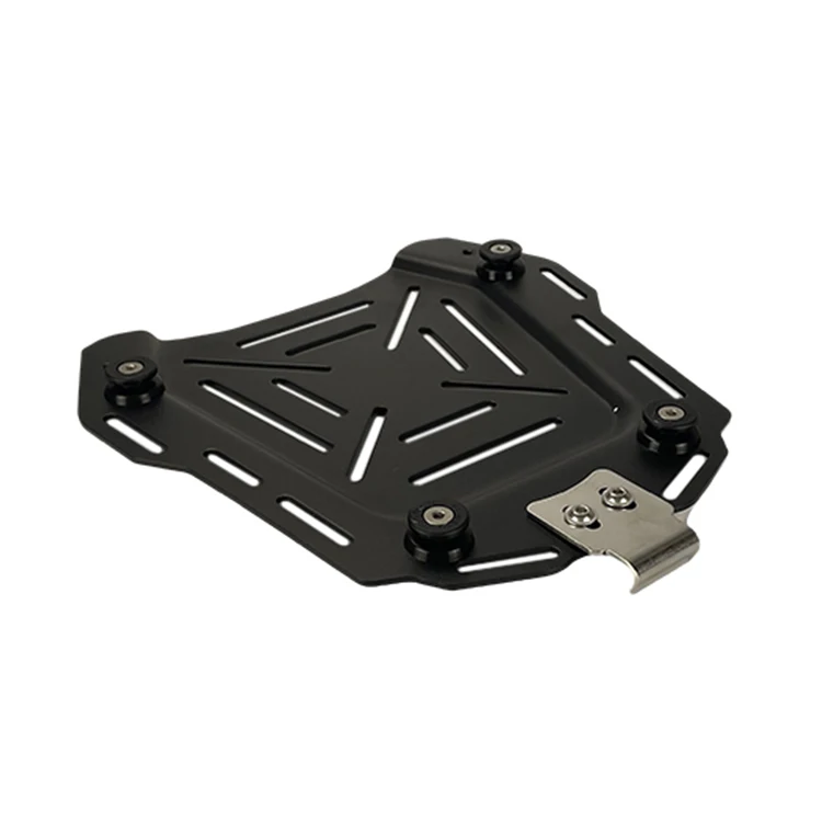 Vendita calda in fabbrica 65L Argento + Nero X Design F2-MOTO Scatola per bagagliaio universale in alluminio Custodia superiore per bagagli Scatola di coda per moto