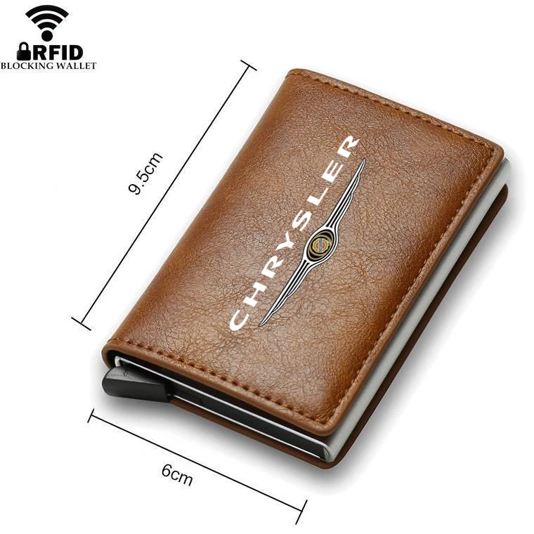 Anti Thief Rfid Credit Card Carbon Fiber Leather PU Men Wallet Gifts For Chrysler 300c 300 Pacifica 200 Sebring Car Accessories