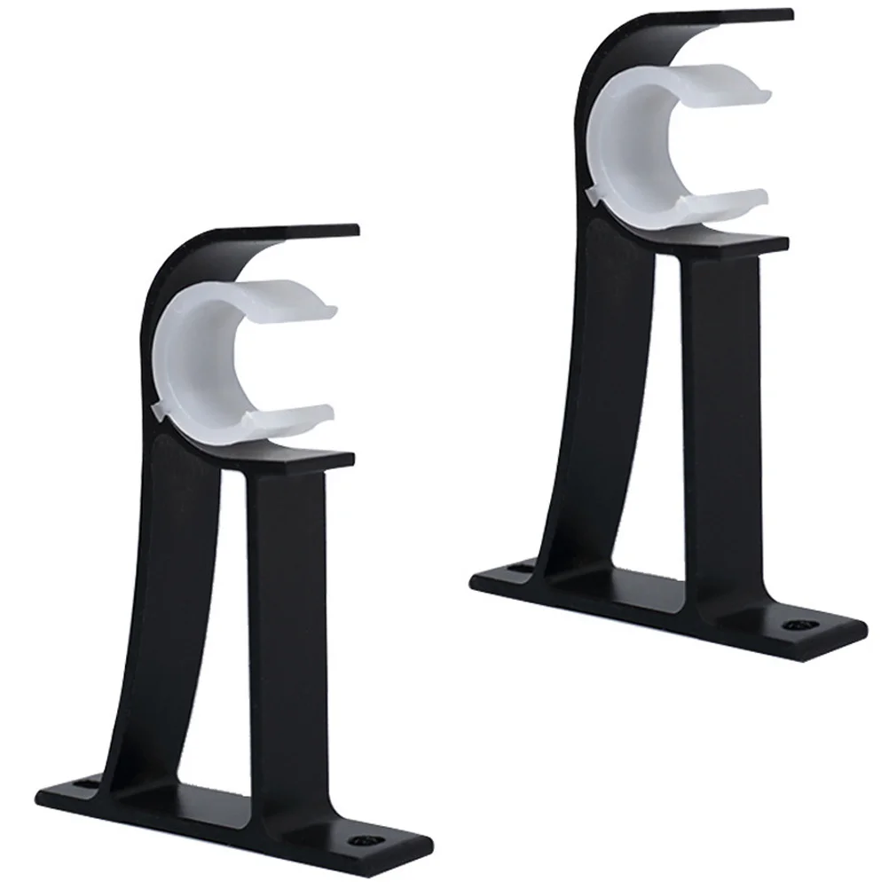 2 قطعة قضيب الستارة قوس قوي الحاملة إطار واحد للمنزل مكتب فندق نافذة الستار تثبيت الملحقات #5