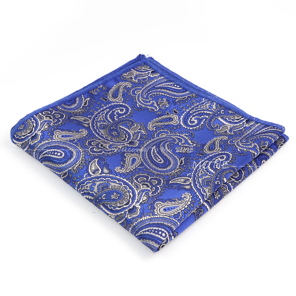 Cashew Flower Polyester Pocket Square for Men