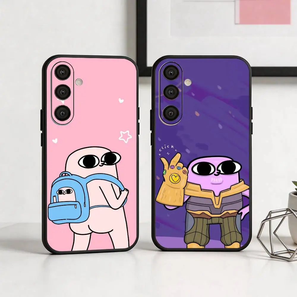 

Cartoon K-Ketnipz Cute Painting Phone Case For Samsung A73,A21s,A22,A31,A32,A52,A53,A71,A80,Soft Black Shell
