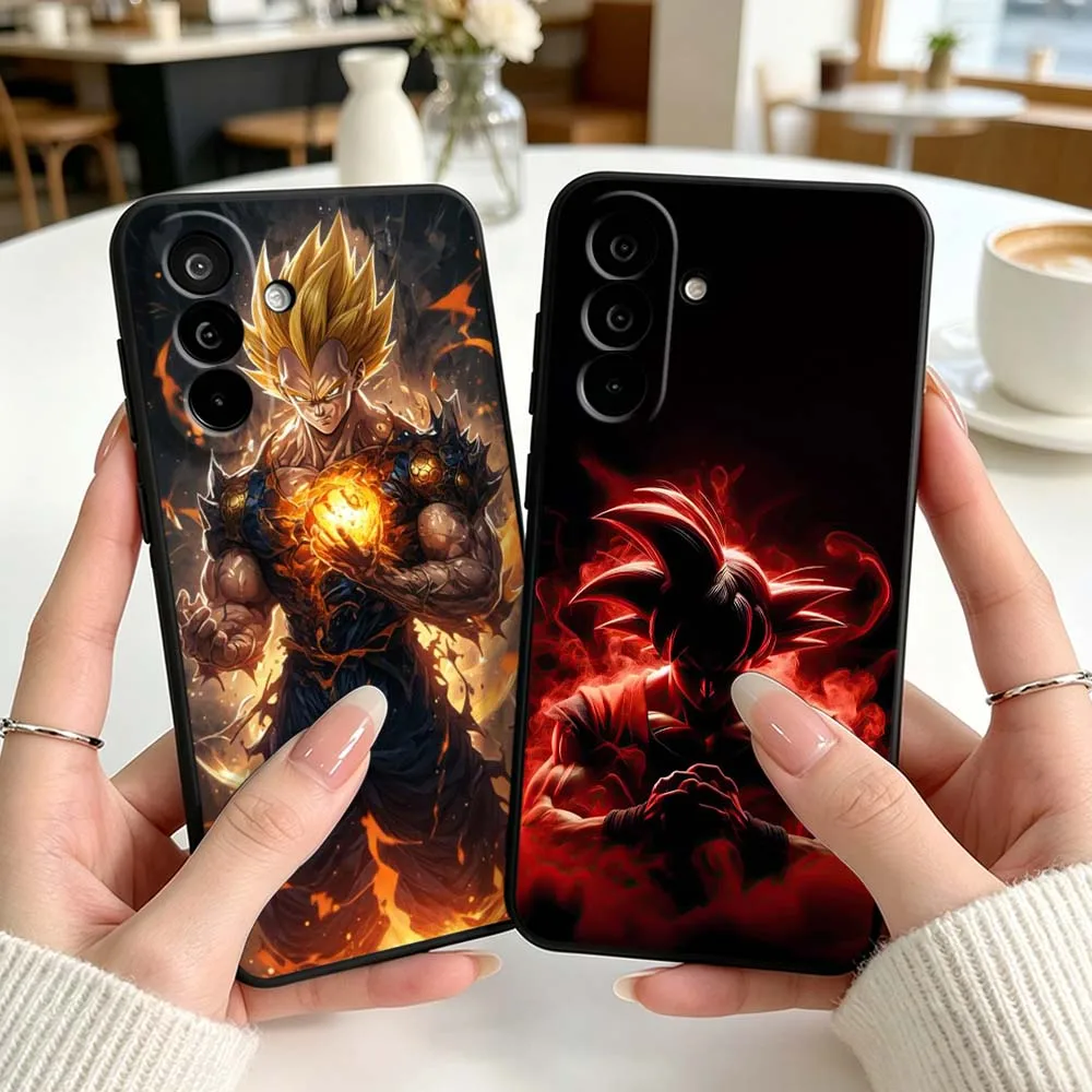 Anime D-Dragon Ball Saiyan For Samsung Galaxy A71 A56 A55 A54 A53 A51 A50 A41 A40 A20e A16 A06 A05 Black Cover Phone Case
