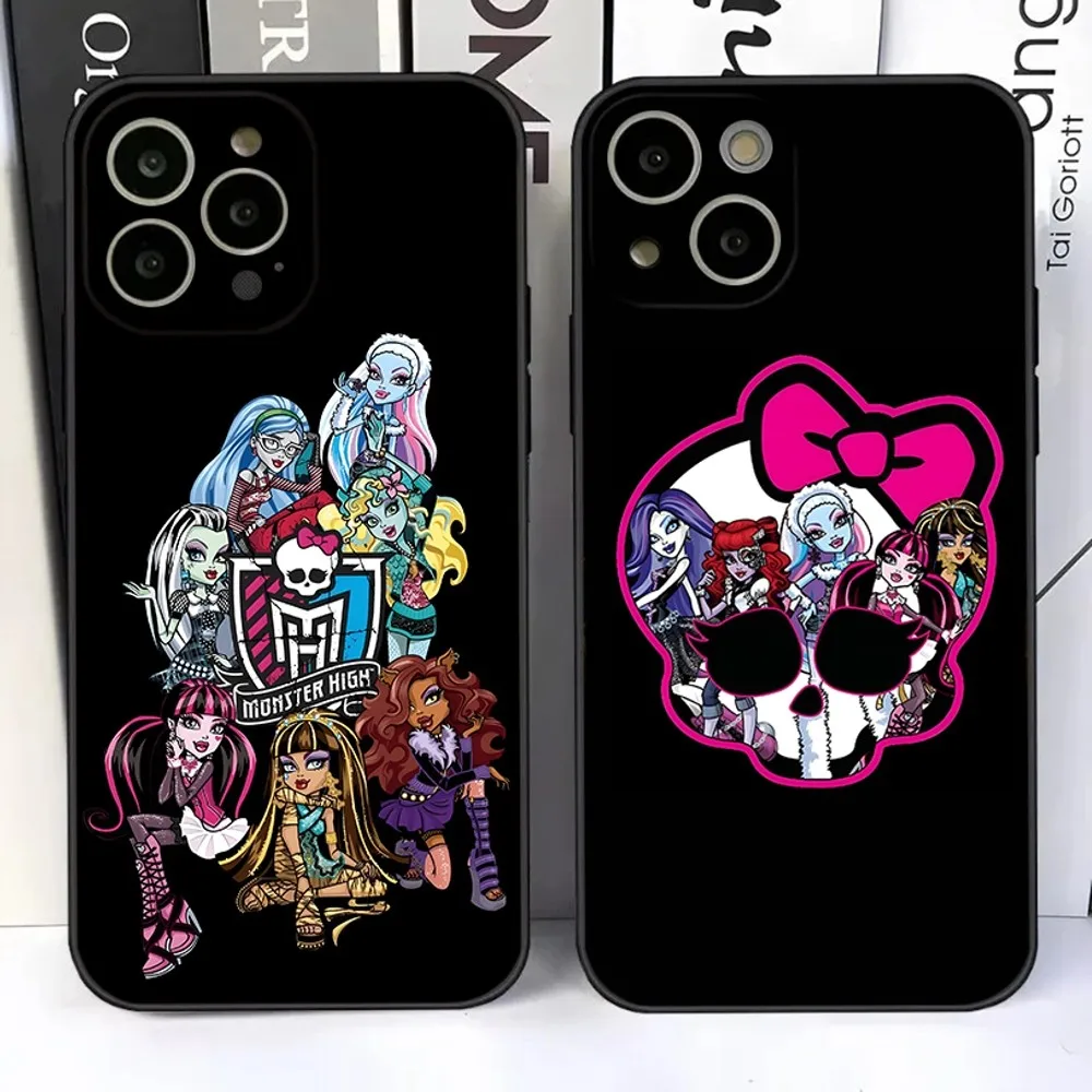 Cartoon M-Monster High Phone Case For iPhone 15,14,13,12,11 Plus,Pro,Max,XR,XS,X,7,8 Plus,SE,Mini Silicone Soft