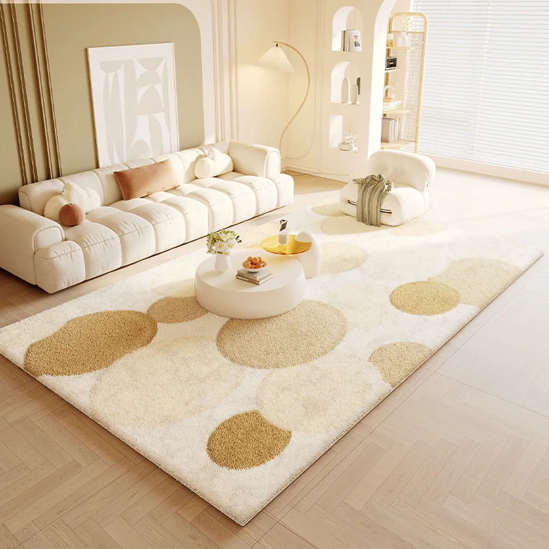 

VIKAMA New Living Room Faux Cashmere Carpet Cream Wind Sofa Coffee Table Cushion Household Non-slip Bedroom Bedside Blanket