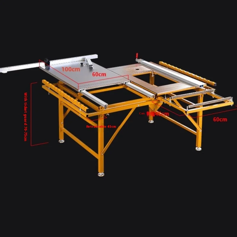 New woodworking worktable push table saw +dust-free Saw multifunction woodworking folding tool portable precision sawing machine