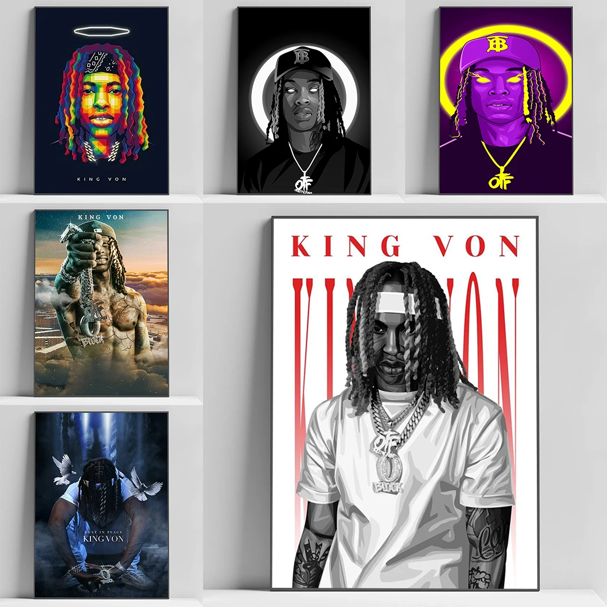 

K-King Grandson Von Rapper Poster Wall Posters Room Decor Bedroom Decoration Art Mural Vintage Decorative Paintings Home Tableau