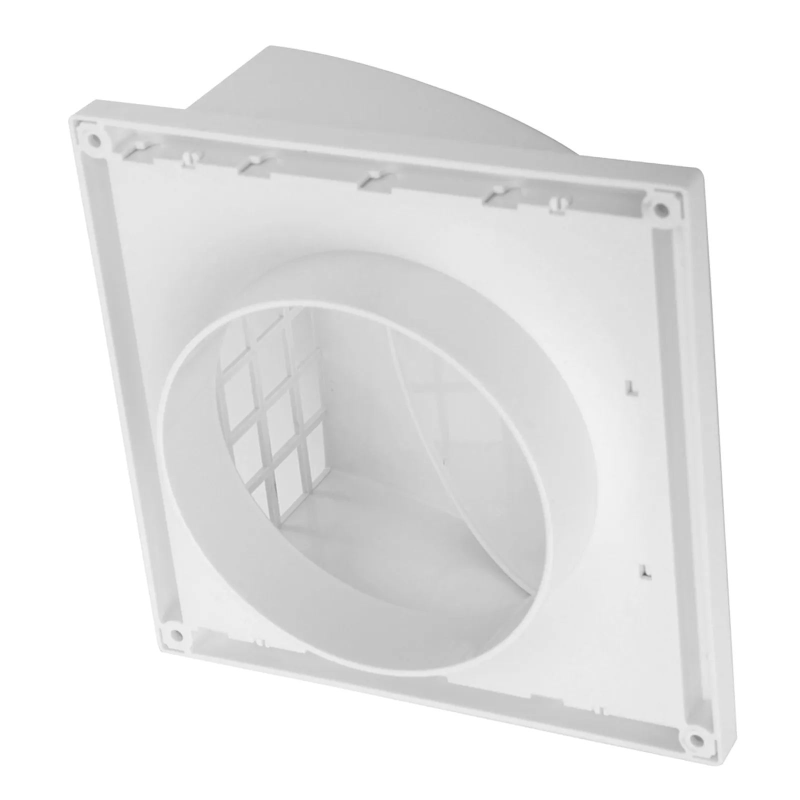 White Wall Exhaust Vent Cover Cap ABS Range Hood Exhaust Duct Plastic Cover 150Mm Outdoor Kitchen Ventilation System