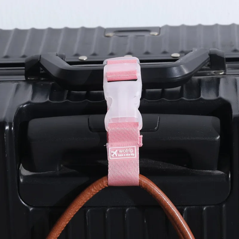 Portable Travel Luggage Belt External Buckle Strap Nylon Material Anti-Lost Tying Belt For Suitcases Bags And Accessories