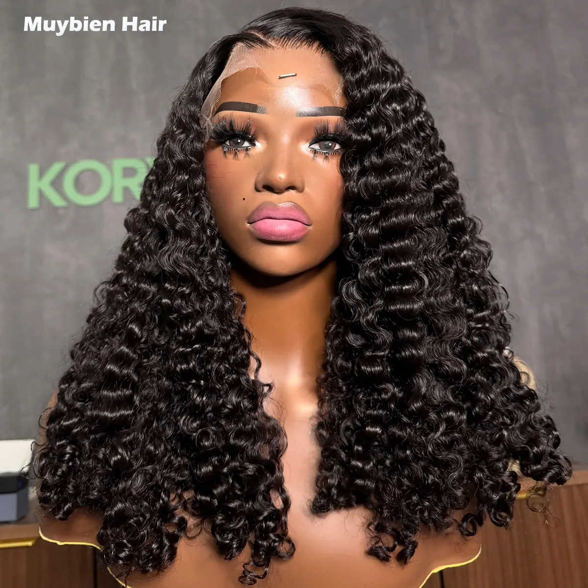 Super Double Drawn 13x4 HD Lace Front Burmese Curls Wig Ready to Wear Glueless Drawstring Wig for Woman High Volume Curly Wig