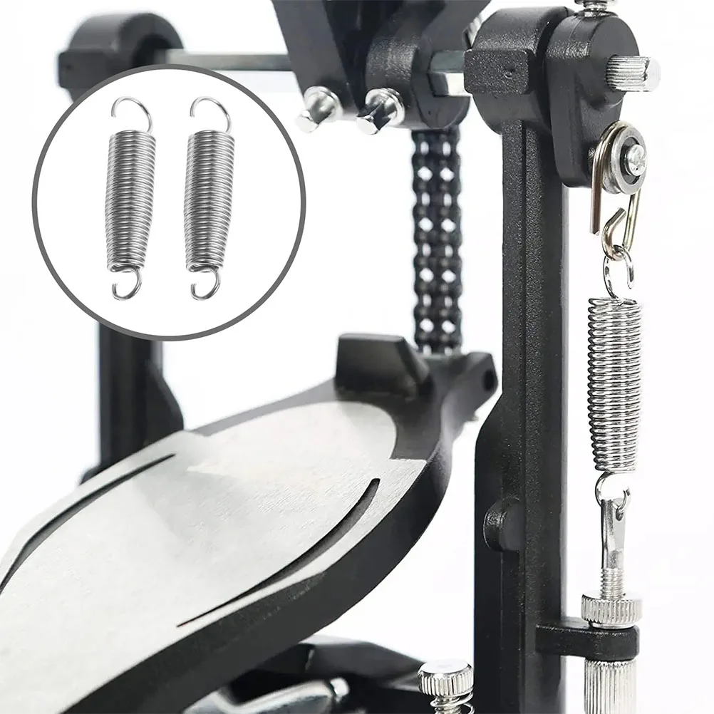 

2pcs Drum Pedal Spring Metal Bass Drum Foot Pedal Tensioner Replacement Durable Percussion Instrument Parts Accessory