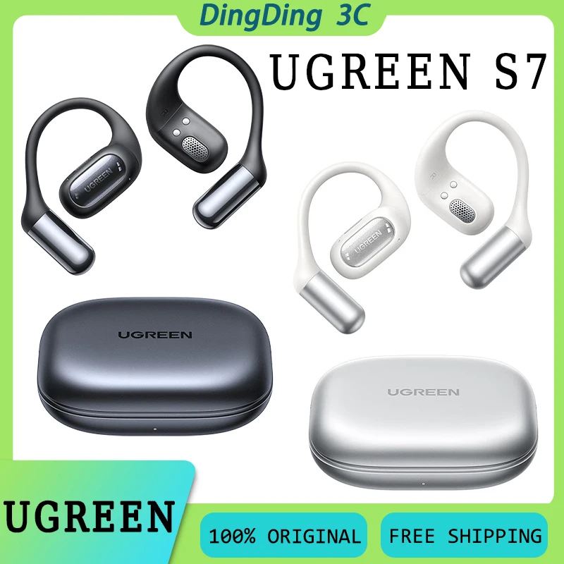 

UGREEN HiTune S7 Беспроводные открытые наушники с 4 микрофонами AI Шумоподавление 3D Пространственный звук Bluetooth 6.0 Длительный срок службы батареи На заказ