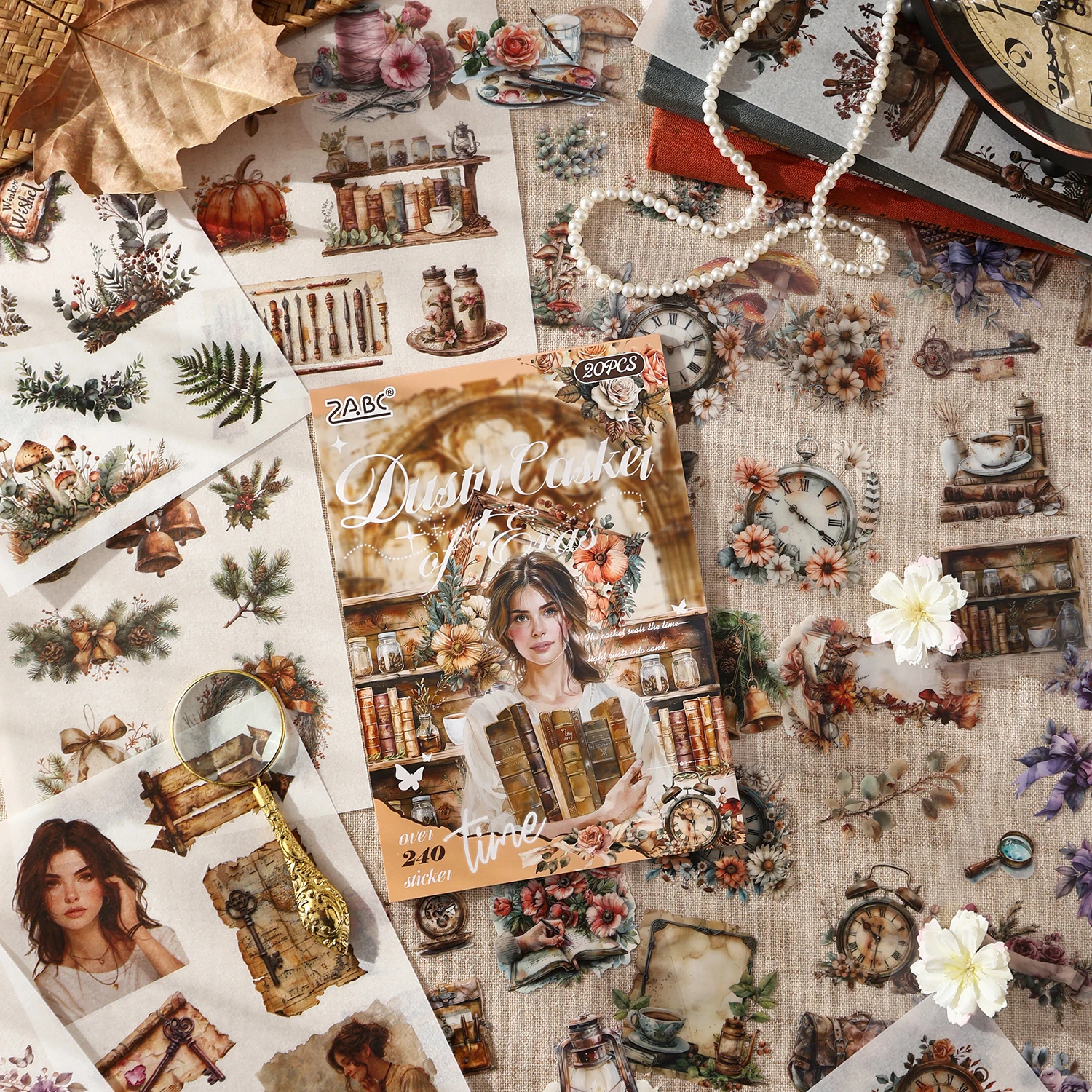 

Plus Size 20sheets Kawaii Planner Handbook Decoration PET Sticker Book DIY Handmade Scrapbook Aesthetics Journal Supplies