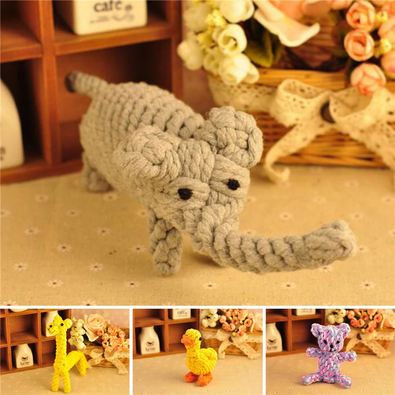 Giraffe Bite Pet Dog Chewing Toy Cotton Rope Woven Small Animal Dog Toy Home Pet Tooth Grinding Knot Toy