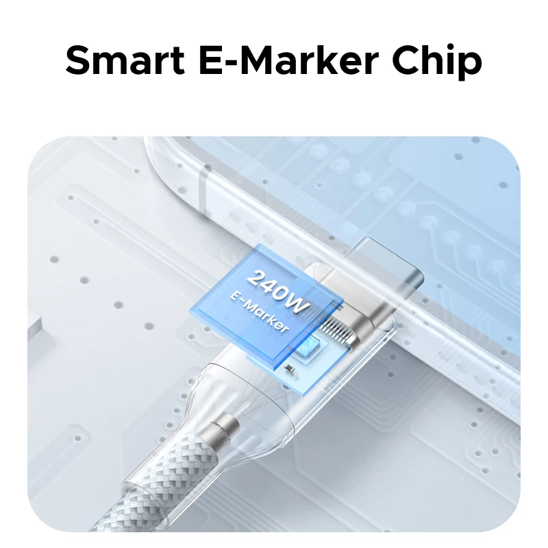 Kabel USB-C UGREEN z certyfikatem USB-IF, PD3.1 240W, miękki kabel USB-C do szybkiego ładowania laptopów, MacBooków, iPhone'a 17, Samsunga S25, kabel Type-C — zdjęcie produktu 5