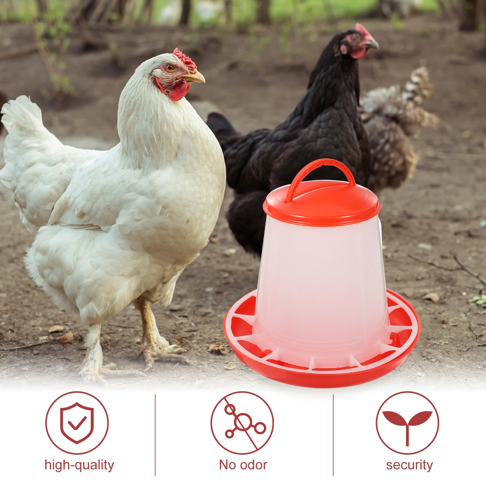 Feeder Chicken Anti-spatter Food Troughs Feeding Supplies Poultry Containers Feeders