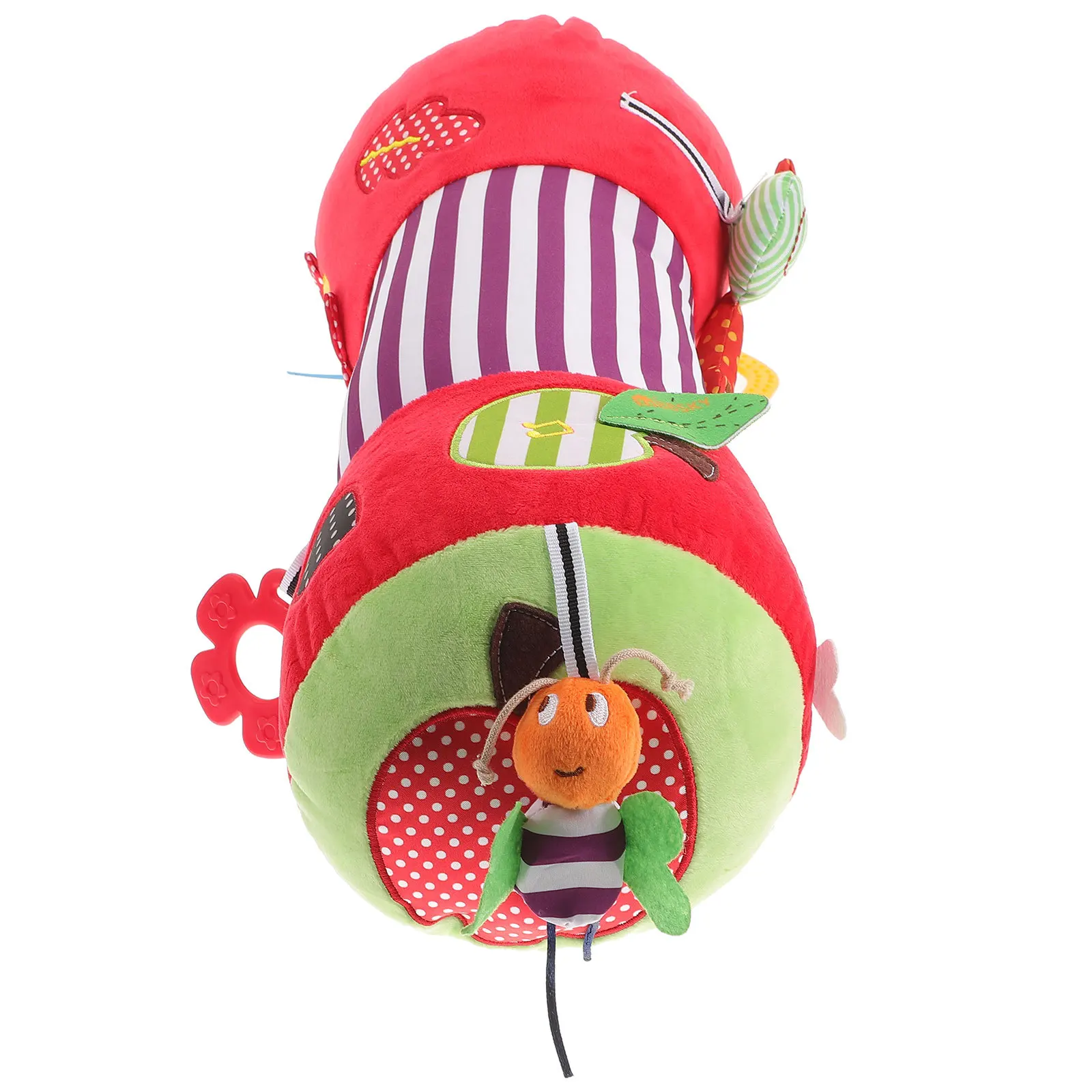 Newborn Crawling Pillow Apple Pattern Multifunction Roller Promoting Baby Motor Skills Fitness Development Pillow