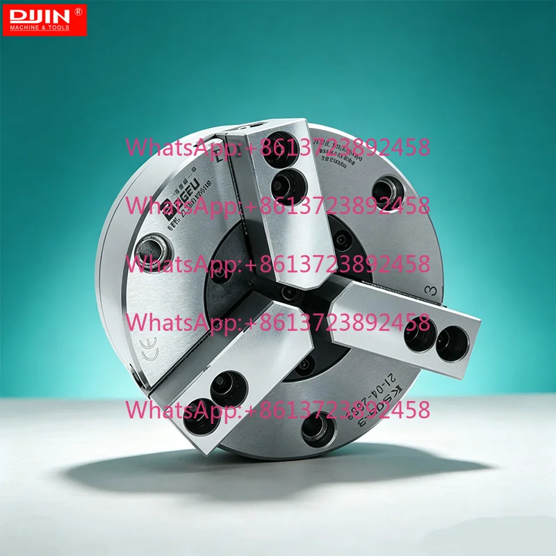 Solid 3-Jaw Pneumatic Lathe Chuck 125mm High Precision Self Centering Air Power Chuck KS05-3 for CNC Lathe Machine Fixture