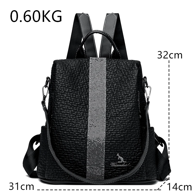 Large Capacity Backpack High Quality Women soft Leather Knapsack Travel Backpacks Girls Shoulder School Bags Mochila Back Pack