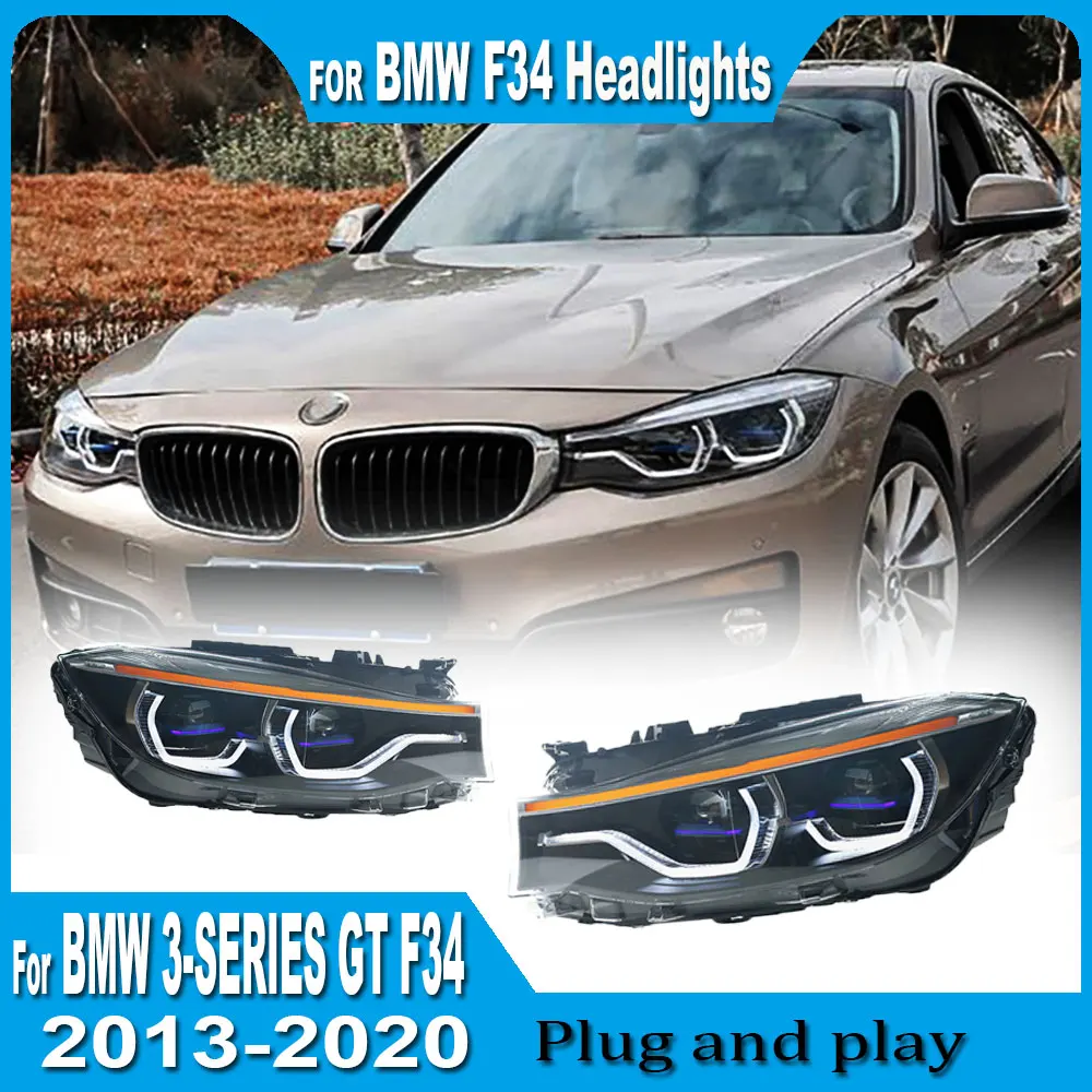 Car Headlight For BMW 3 Series GT F34 2013 2014 2015 2016 2017 2018 2019 DRL LED Projector Headlamps Turn Signal Car Accessories