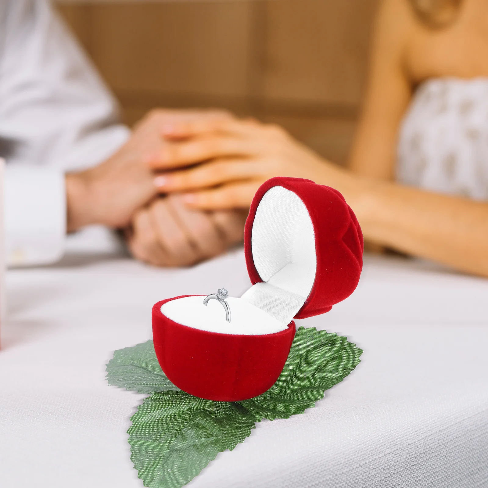 Creative Rose Proposal Ring Box Exquisite Packaging Protects Rings from Scratches Ideal for Special Moments Ring Storage Box